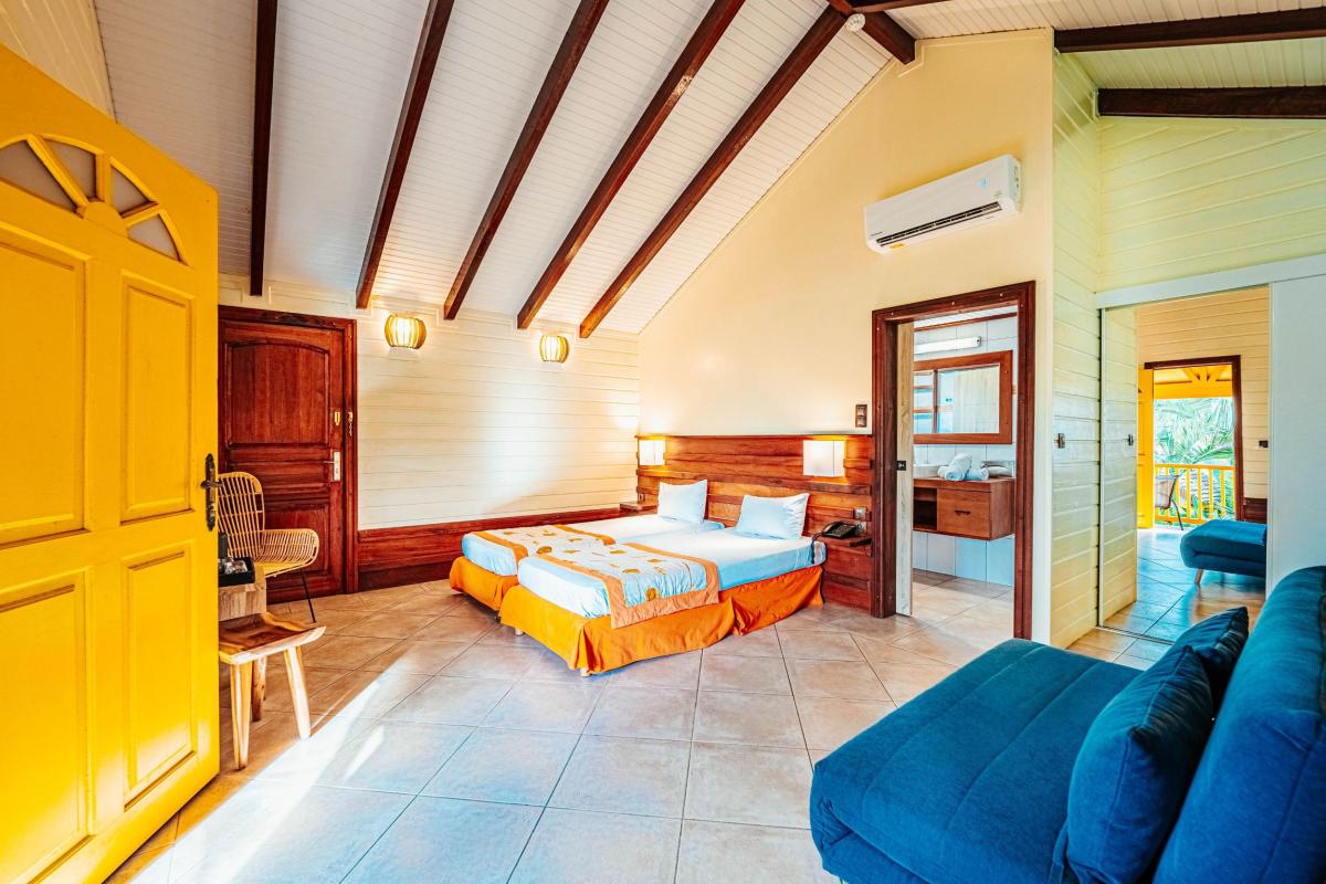 Hotel pied dans l'eau martinique BAMBOU  - chambre bis harmonie